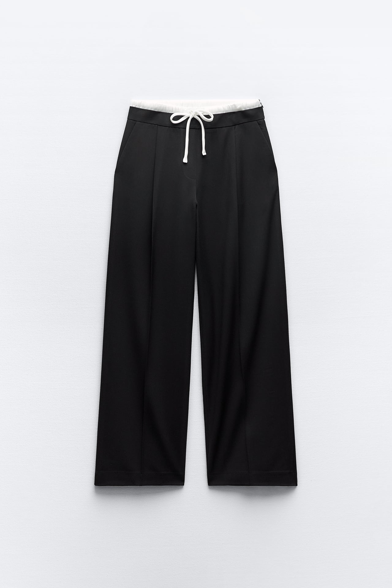 Wide Trousers With Double Waistband