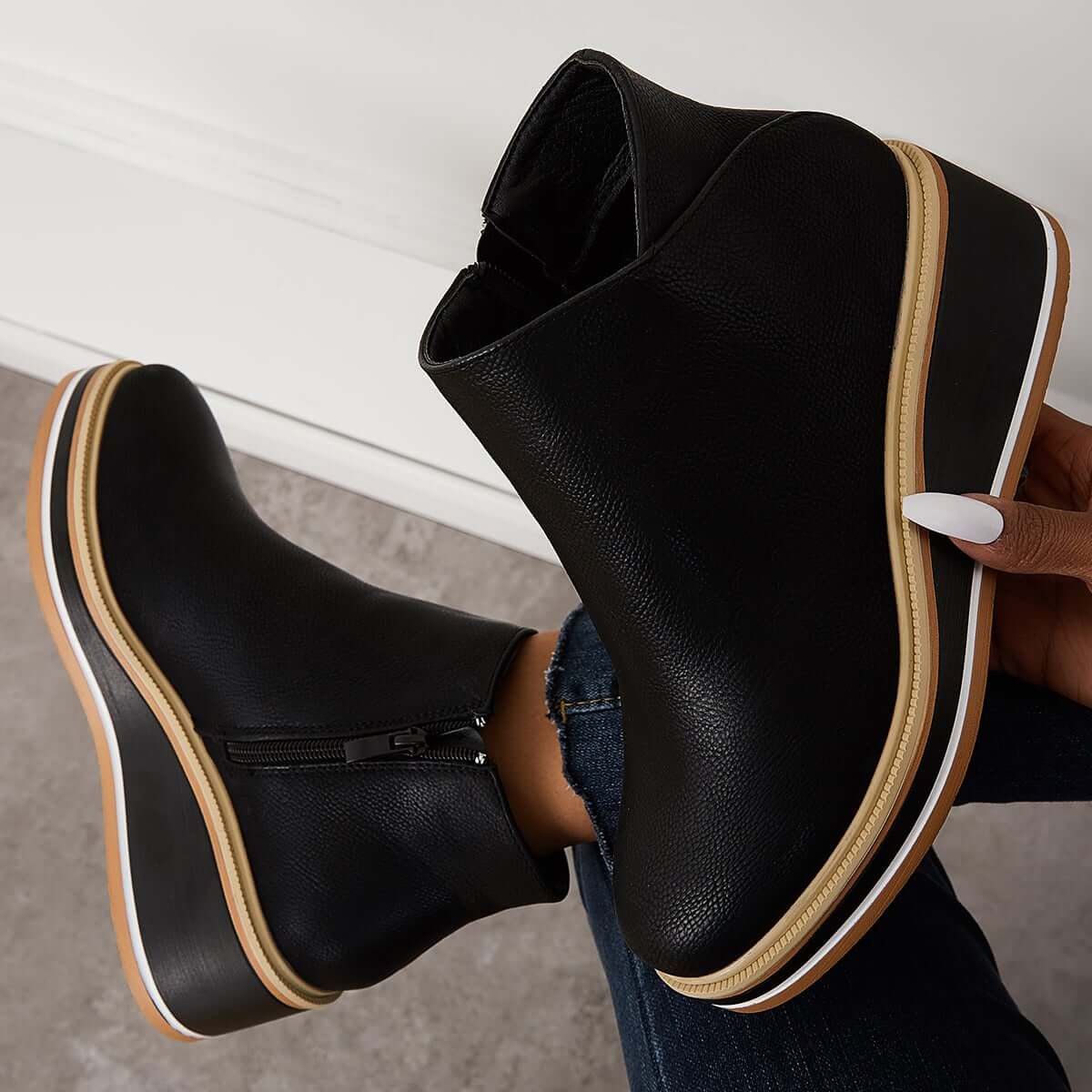 Ava| Ankle Boots with Zipper| 40% OFF