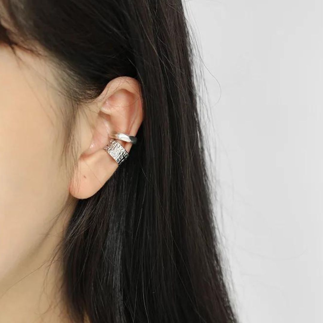 Structured huggie earrings