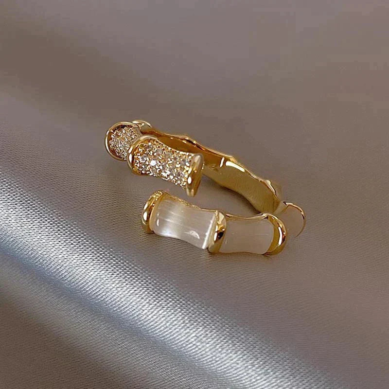 Opal Bamboo Ring