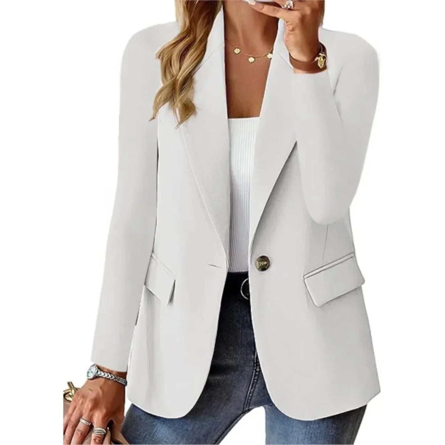 BRITTANY™ - Sophisticated Long Sleeve Blazer