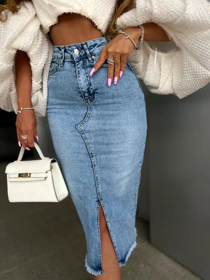 Denim Maxi Skirt