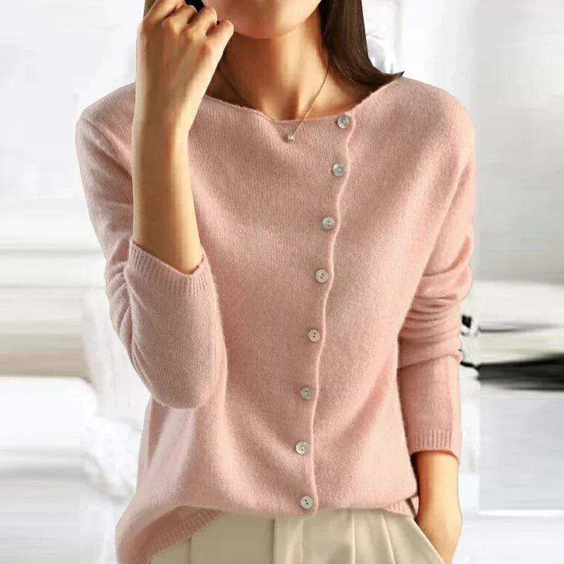 Ginevra™ - Elegant Sweater with Eye-catching Buttons