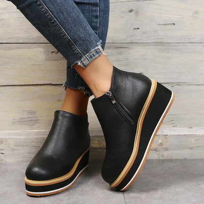 Ava| Ankle Boots with Zipper| 40% OFF