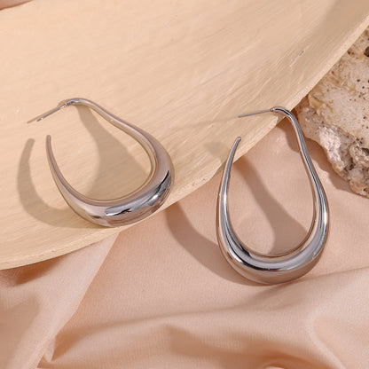 Unique exaggerated hollow hoop earrings for women