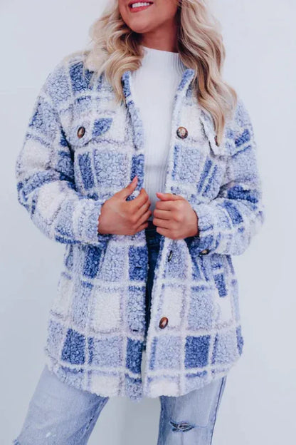 Giovana™ Polar Fleece Plaid Jacket