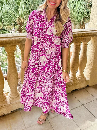 Summer Floral Midi Dress